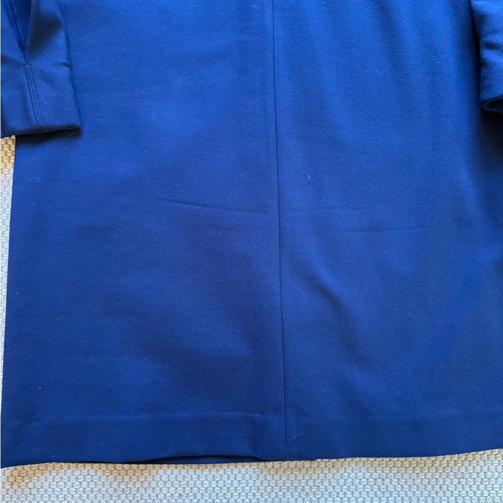 ANN MASHBURN Deep Blue Thick Rayon Dress - size small - - Picture 5 of 10